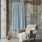 Blaues Gelbes Tartan Blanket für gemütliche Winter Fleecedecke