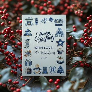 Blaues gemütliches Weihnachten