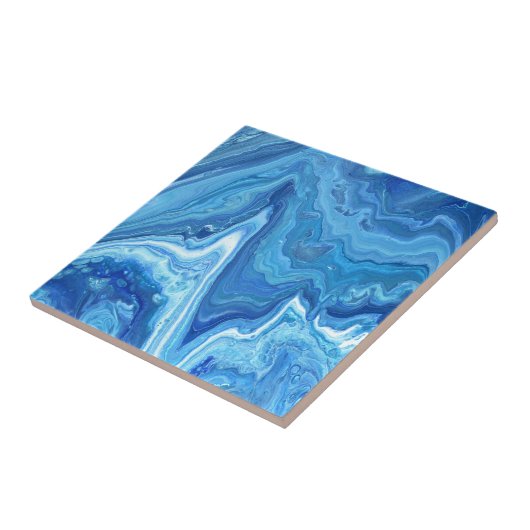 Blaues Geode Fliese (Seite)