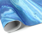 Blaues Geode Geschenkpapier (Rolleneckpunkt)