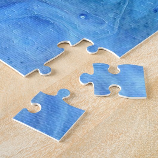 Blaues Geode Puzzle (Seite)