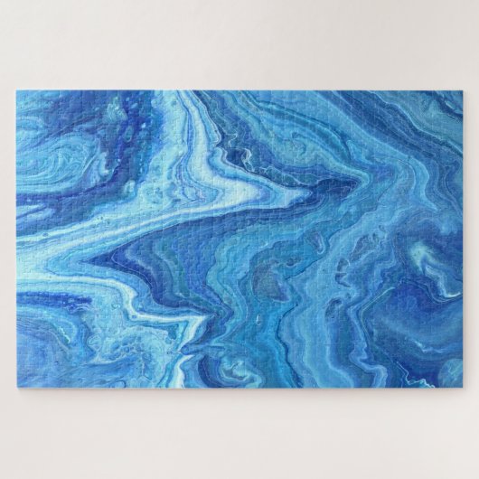 Blaues Geode Puzzle (Horizontal)