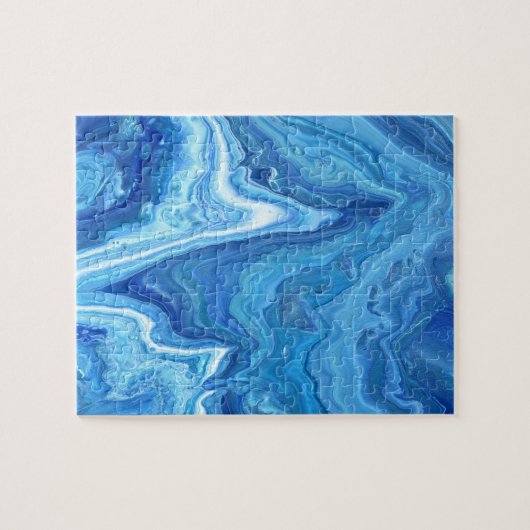 Blaues Geode Puzzle (Horizontal)