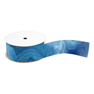 Blaues Geode Ripsband