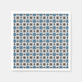 Blaues Geometrie-Muster Serviette