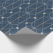 Blaues geometrisches Abpackpapier Geschenkpapier (Ecke)