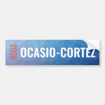 Blaues geometrisches Alexandria-Ocasio-Cortez
