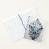 Blaues geometrisches Dekorkreuz Notizblock (Innenseite)