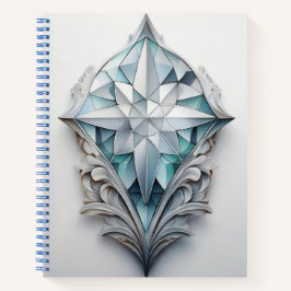 Blaues geometrisches Dekorkreuz Notizblock