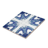 Blaues geometrisches Design Fliese (Seite)