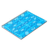 Blaues geometrisches Design Notizblock (Linke Seite)