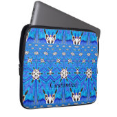 Blaues geometrisches Design Thunder_Cove Laptopschutzhülle (Vorne Rechts)