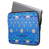 Blaues geometrisches Design Thunder_Cove Laptopschutzhülle (Vorderseite Links)