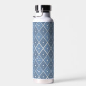 Blaues geometrisches Diamantmuster Trinkflasche (Rechts)