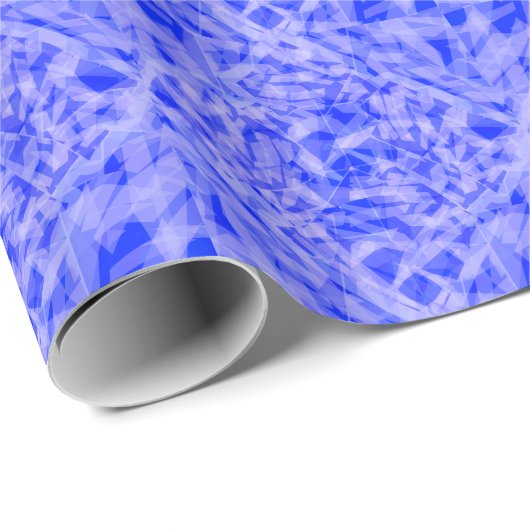 Blaues geometrisches Eis Geschenkpapier (Rolleneckpunkt)