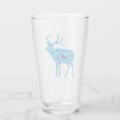 Blaues geometrisches Elch Glas (Rückseite)