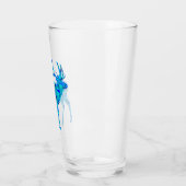 Blaues geometrisches Elch Glas (Links)