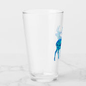 Blaues geometrisches Elch Glas (Rechts)