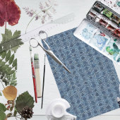 Blaues geometrisches Gewebe Seidenpapier