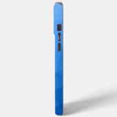 Blaues geometrisches Maschenmuster Monogram Case-Mate iPhone Hülle (Rückseite / Links)