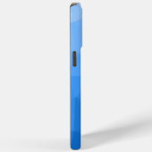 Blaues geometrisches Maschenmuster Monogram Case-Mate iPhone Hülle (Rückseite / Rechts)