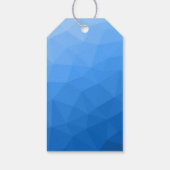 Blaues geometrisches Maschenmuster Monogram Geschenkanhänger (Rückseite)