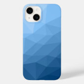 Blaues geometrisches Mesh-Muster Case-Mate iPhone Hülle (Rückseite)