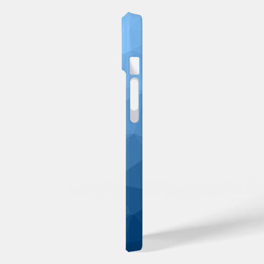 Blaues geometrisches Mesh-Muster Case-Mate iPhone Hülle (Rückseite / Links)