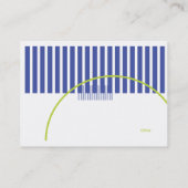 Blaues geometrisches - mollig visitenkarte (Rückseite)