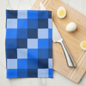 Blaues geometrisches Mosaikmuster Handtuch (Viertel Falte)