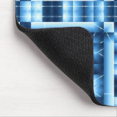 Blaues geometrisches Mousepad (Ecke)