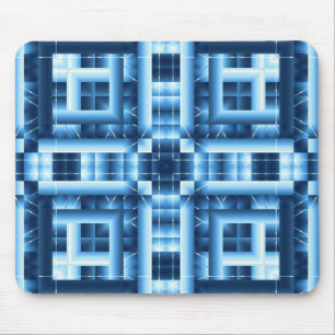 Blaues geometrisches Mousepad