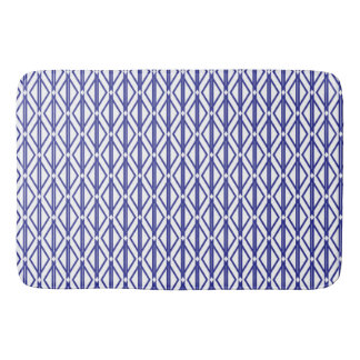 Blaues geometrisches Muster Badematte