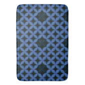 Blaues geometrisches Muster Badematte (Vorderseite Vertikal)