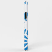 Blaues geometrisches Muster Case-Mate iPhone Hülle (Hinten/Rechts)