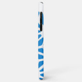 Blaues geometrisches Muster Case-Mate iPhone Hülle (Hinten/Links)