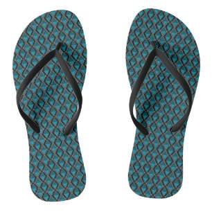 Blaues geometrisches Muster Deko Badesandalen