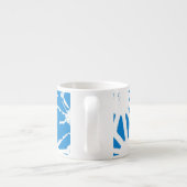 Blaues geometrisches Muster Espressotasse (Rückseite)