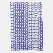 Blaues geometrisches Muster Geschirrtuch (Vertikal)