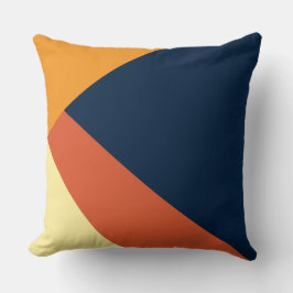 Blaues geometrisches Muster Graphic Kissen