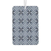 Blaues geometrisches Muster im Retro-Stil Autolufterfrischer (Rückseite)