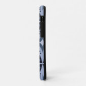 Blaues geometrisches Muster im Retro-Stil Case-Mate iPhone Hülle (Hinten/Links)