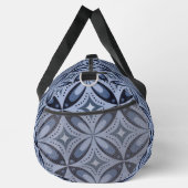 Blaues geometrisches Muster im Retro-Stil Duffle Bag (Rechts)