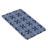 Blaues geometrisches Muster im Retro-Stil Magnet (Rechte Seite)