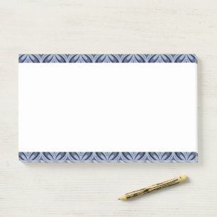 Blaues geometrisches Muster im Retro-Stil Post-it Klebezettel