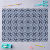 Blaues geometrisches Muster im Retro-Stil Seidenpapier (Basteln)