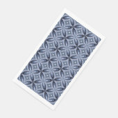 Blaues geometrisches Muster im Retro-Stil Serviette (Ecke)