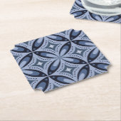 Blaues geometrisches Muster im Retro-Stil Untersetzer (angewinkelt)