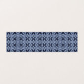 Blaues geometrisches Muster im Retro-Stil Visitenkarten (Außenseite Aufgefaltet)