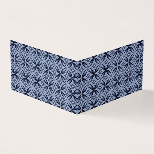 Blaues geometrisches Muster im Retro-Stil Visitenkarten (Vorderseite)